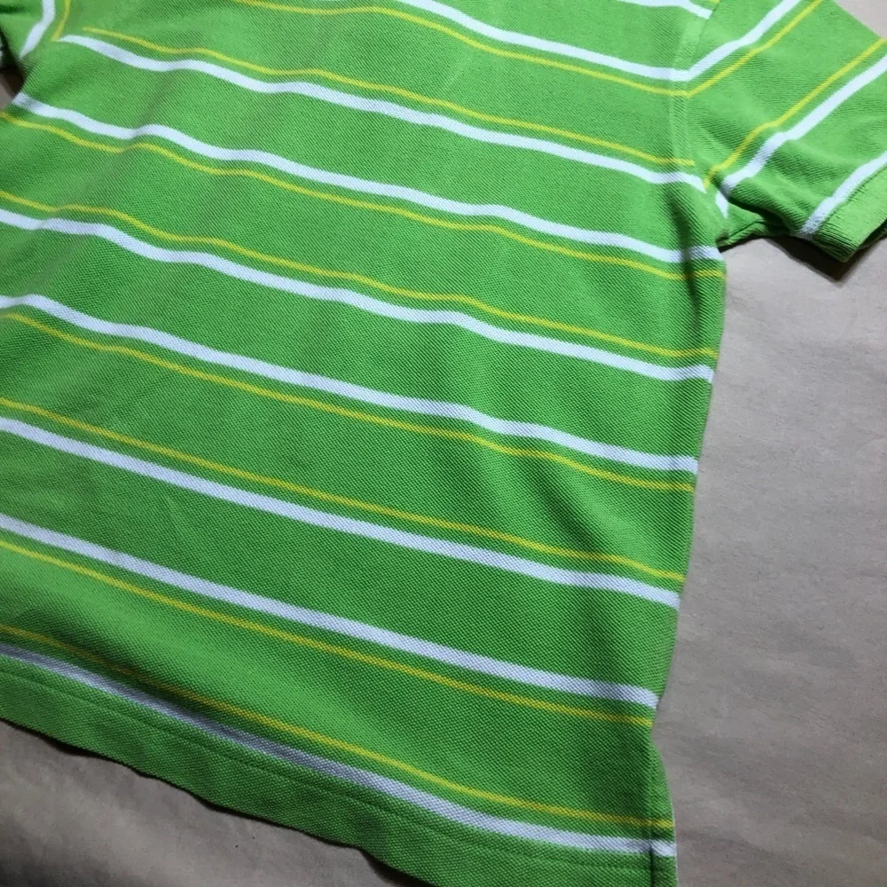 Old Navy Boy’s Lime Green Striped Polo